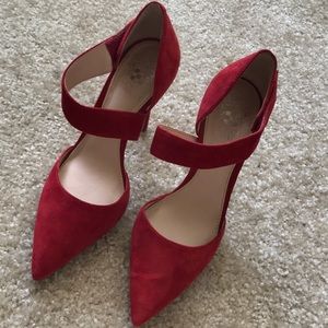 Vince Camuto Red suede pumps